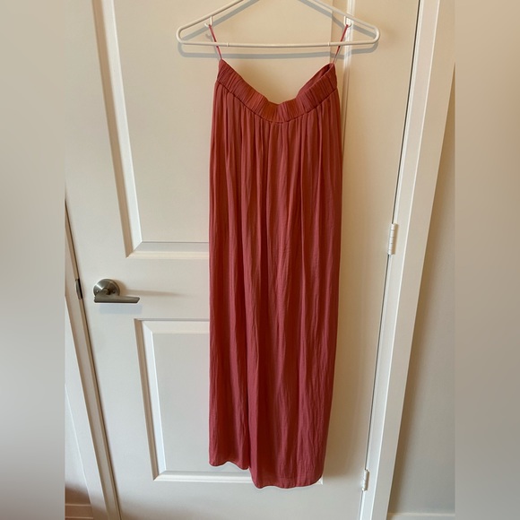 ZARA - Size XS - High waisted pink maxi skirt with bow - Picture 4 of 9